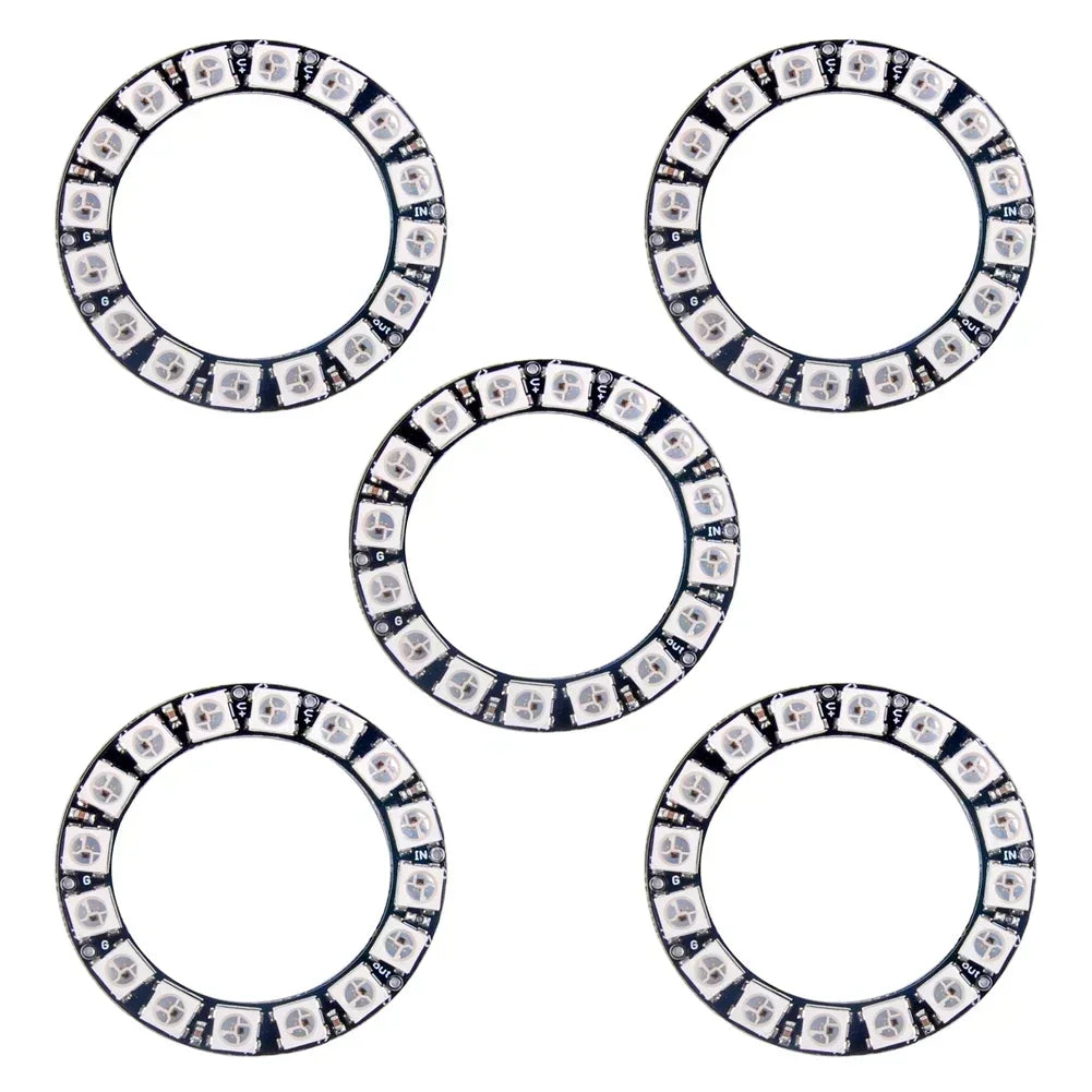 WS2812B individueel adresseerbare RGB-ledring of -strip