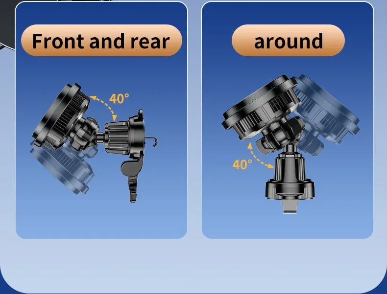 ice Cooling Magnetic Wireless Car Charger Stand for iPhone 16 15 14 13 12 Pro Max MacSafe Car Phone Holder Fast Charging Station