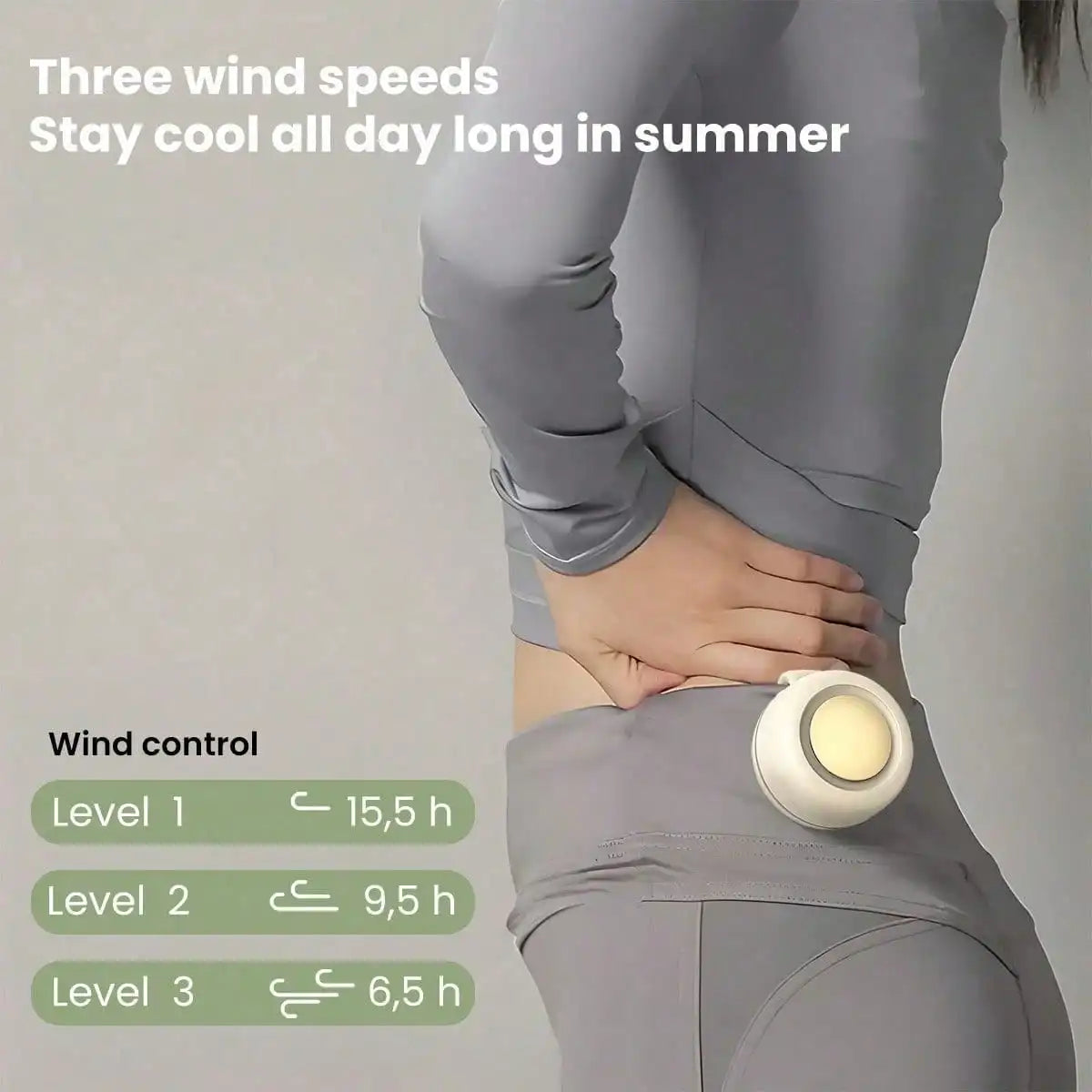 Clip-On Bladeless Fan with 3 Speeds for Hands-Free Cooling