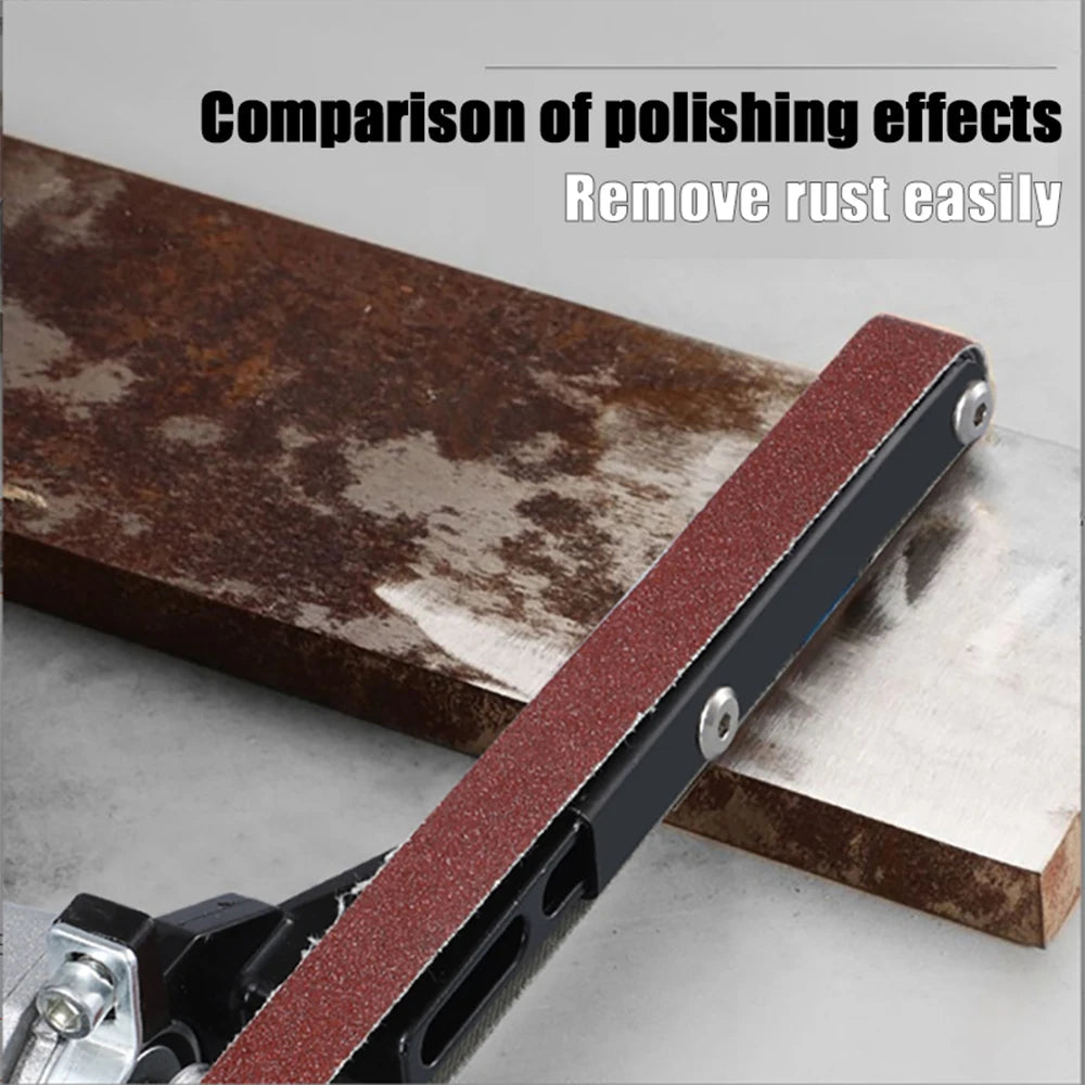 Belt-Sander Attachment for Matching Angle Grinders