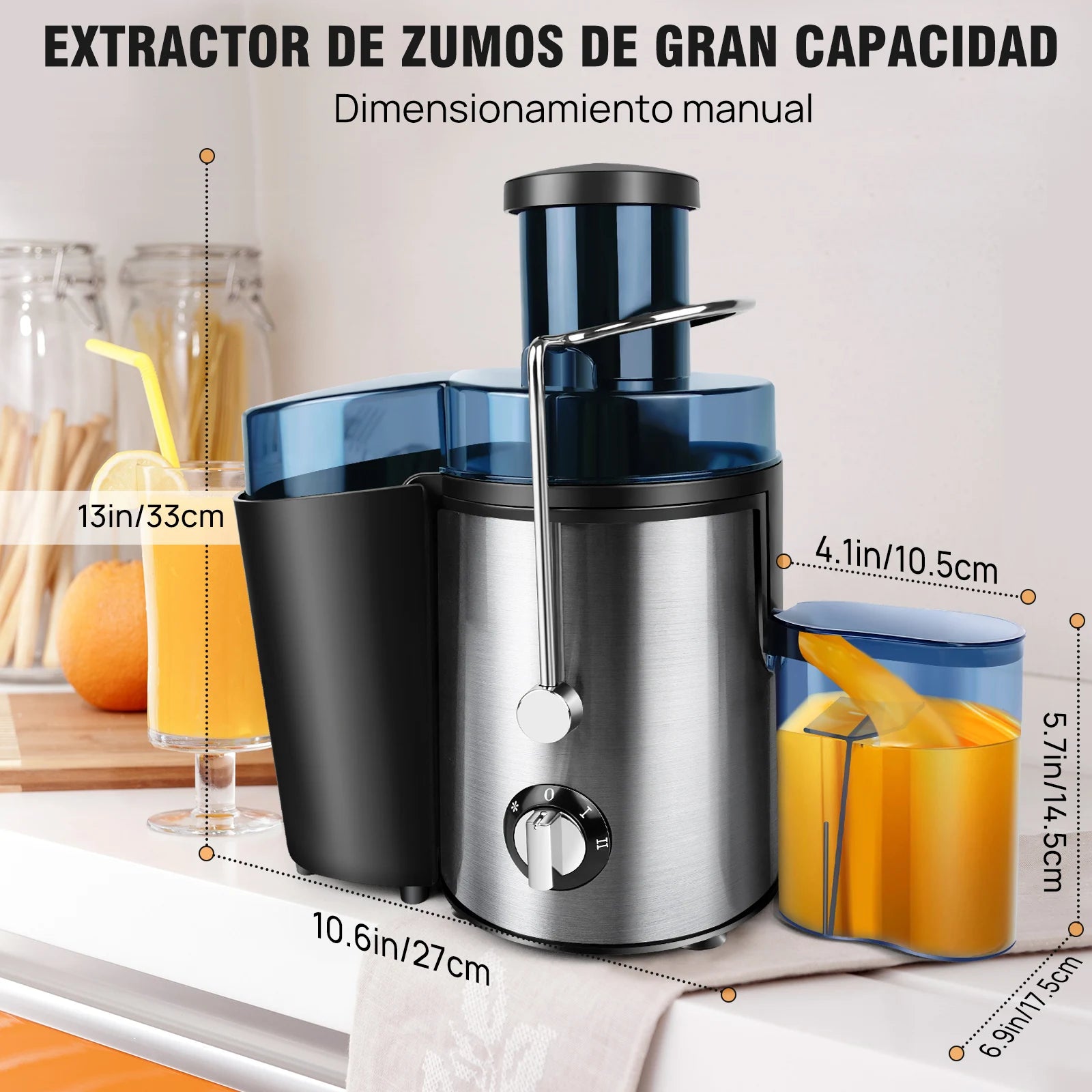 DayPlus 900W Centrifugal Juicer for Whole Fruits and Vegetables