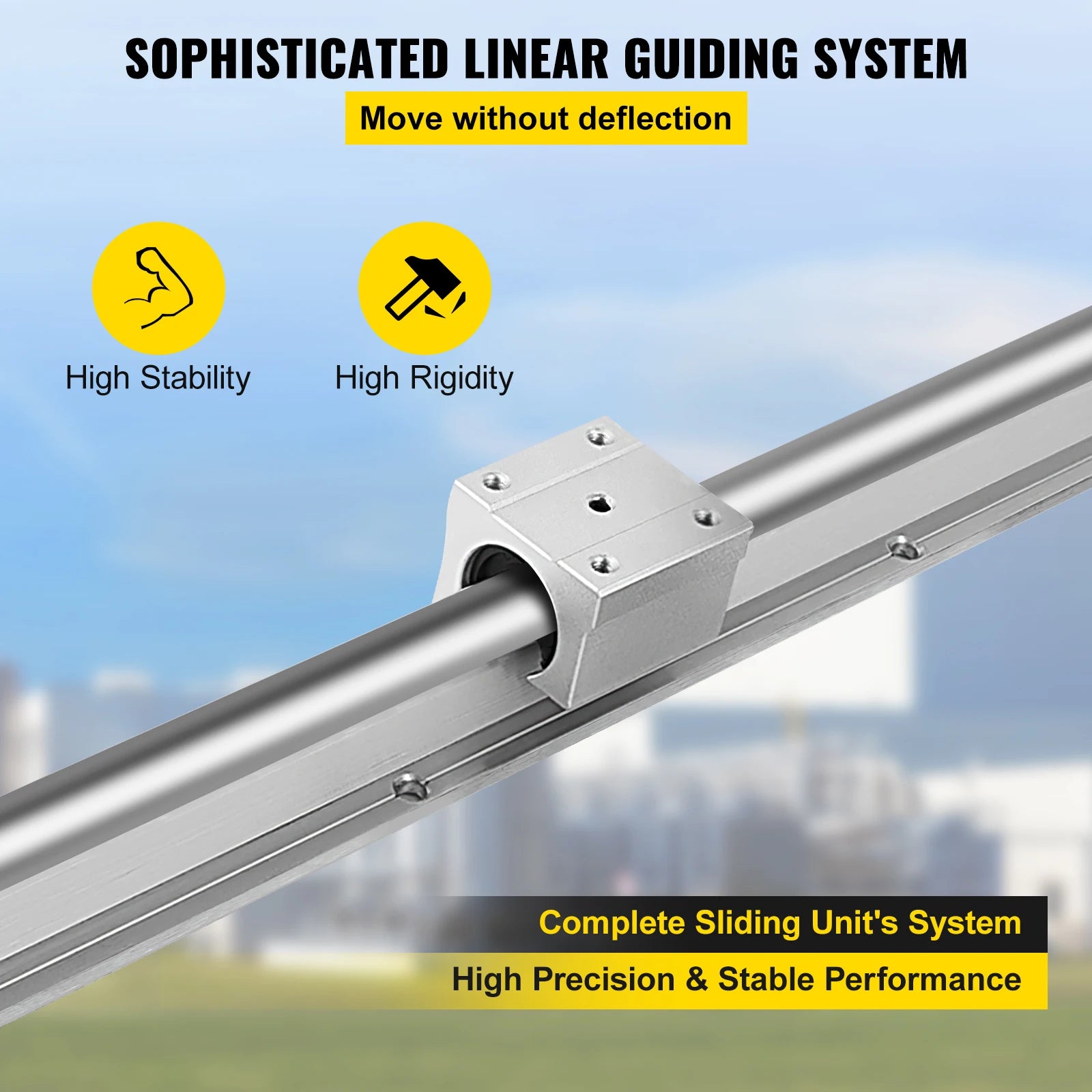 SBR12 lineaire railset 1000mm met 4 lagerblokken voor CNC
