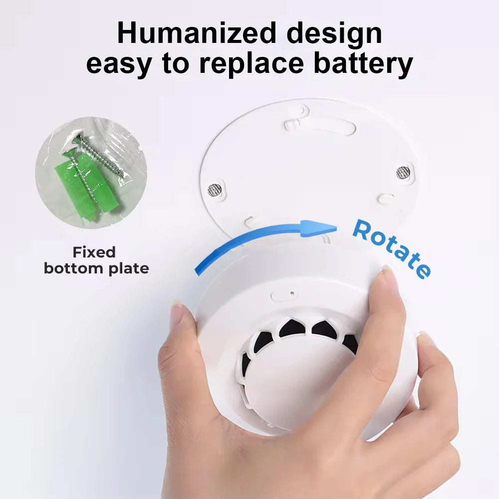 Tuya Smart Smoke Detector for WiFi or Zigbee Home Safety