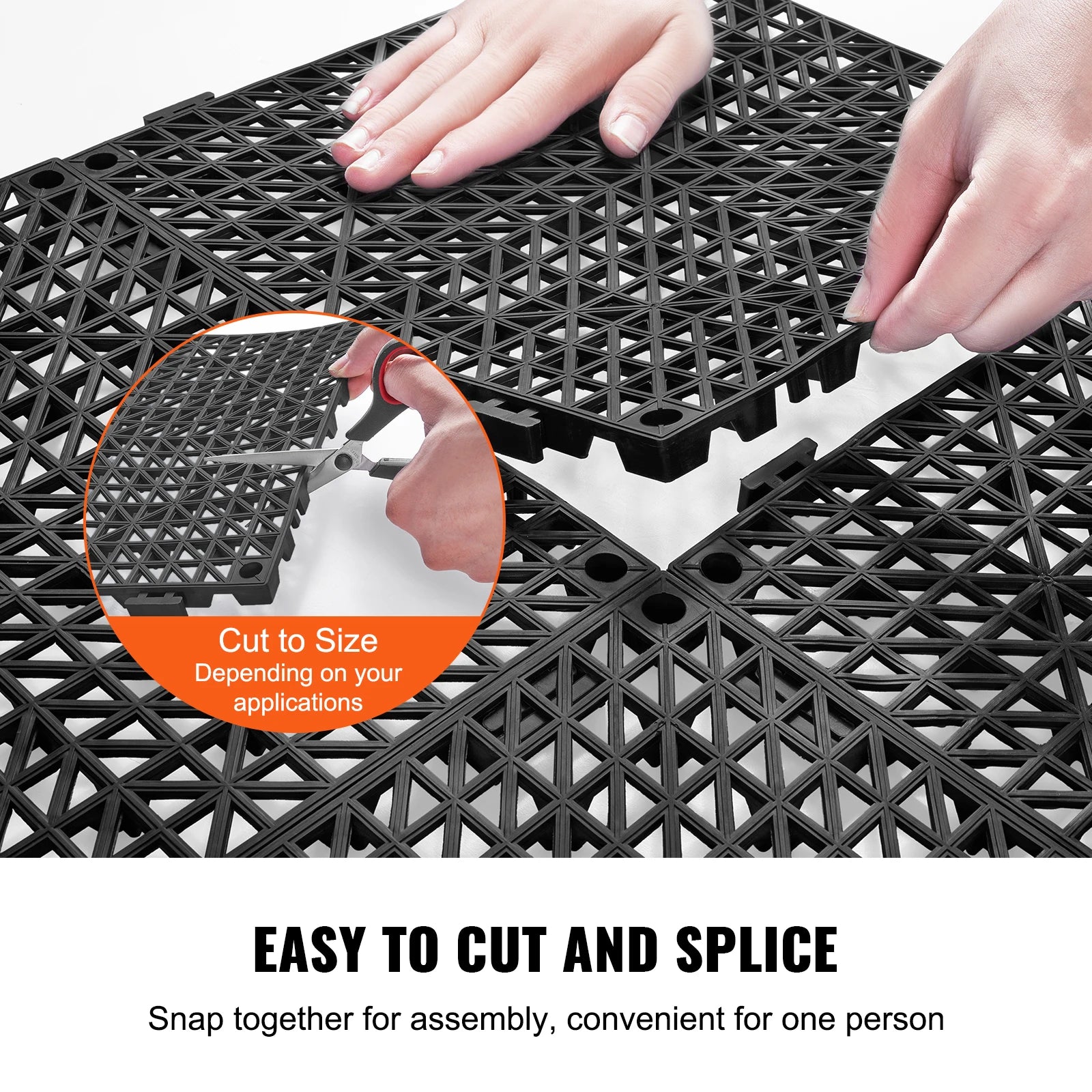 SucceBuy Interlocking Tile 12/50/55PCS 12"x12" Splicing Soft PVC Drainage Floor Tiles Non-Slip Drainage Holes for Bathroom Pool