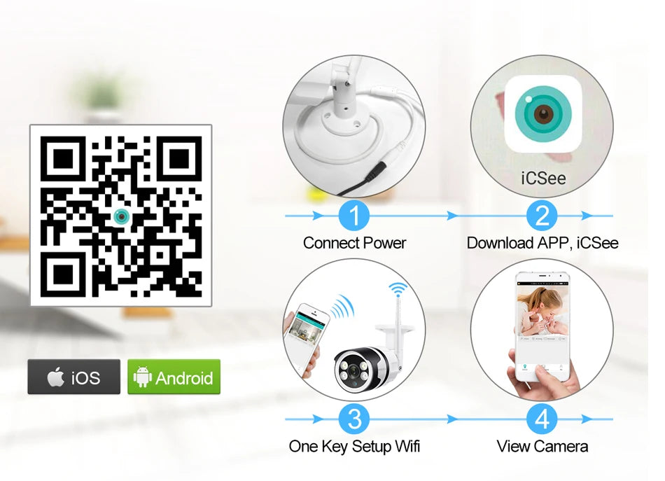 MISECU Kablosuz Dış Mekan Güvenlik Kamerası 5MP Renkli Gece Görüşlü