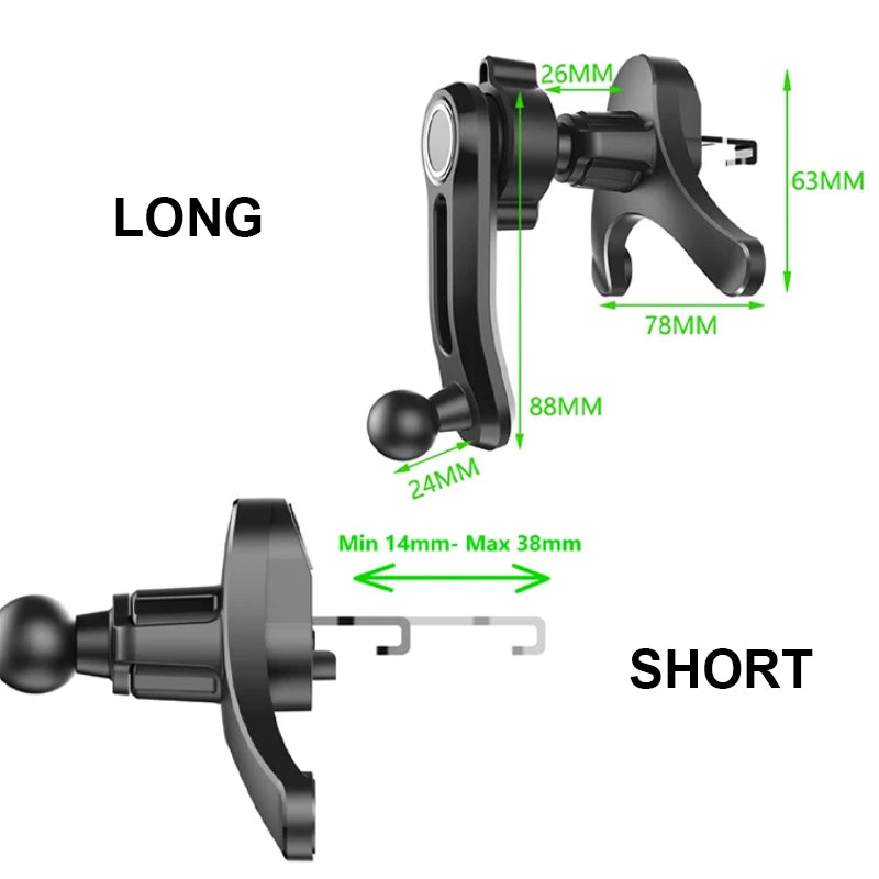 SEAMETAL Upgraded Car Air Vent Phone Holder Anti Shake Buffer Auto Phone Mount Free Adjustment Cellphone Navigation Support