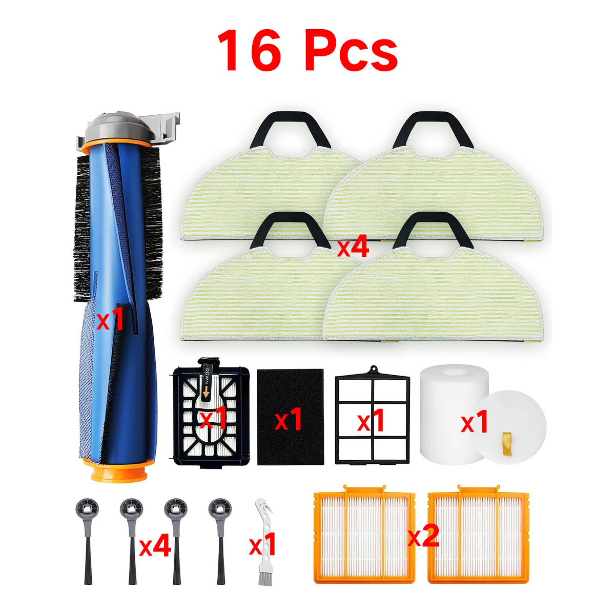 Set di accessori per aspirapolvere robot per Shark RV2600WSEU, 16 pezzi