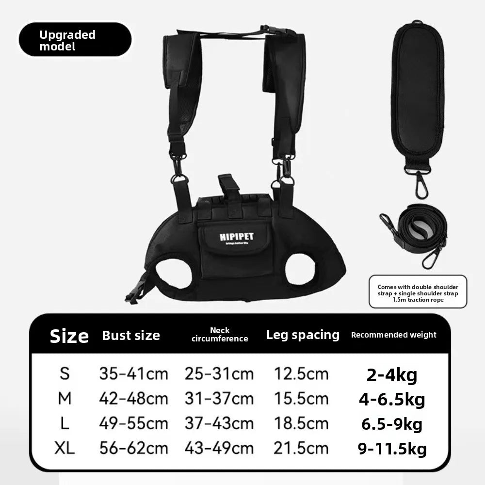 Pet Carrying Support Harness with Shoulder Strap
