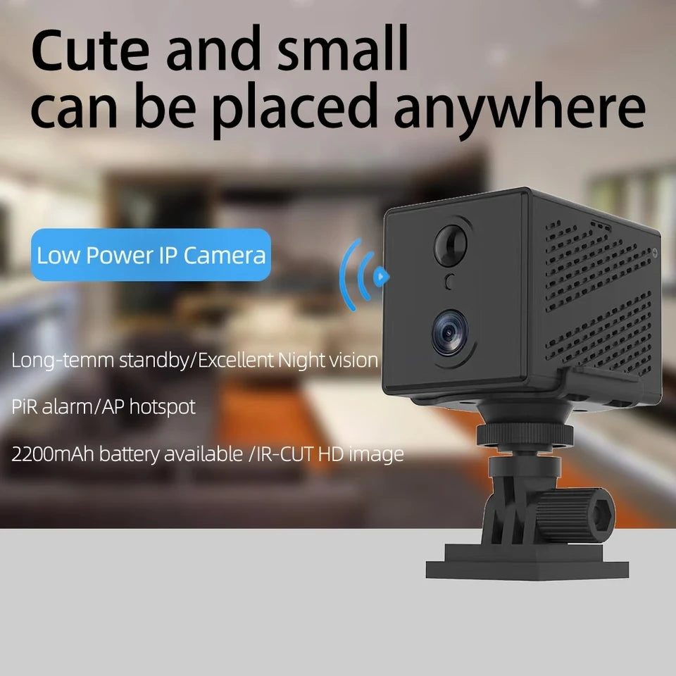 5MP HD 4G Or WiFi Mini Camera Indoor Night Vision Surveillance Security Monitoring 3000mAh Battery Low Power Home Cam