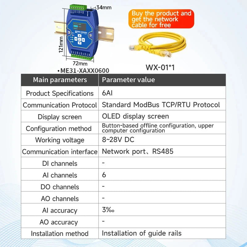 ME31 Ethernet Modbus I/O-module