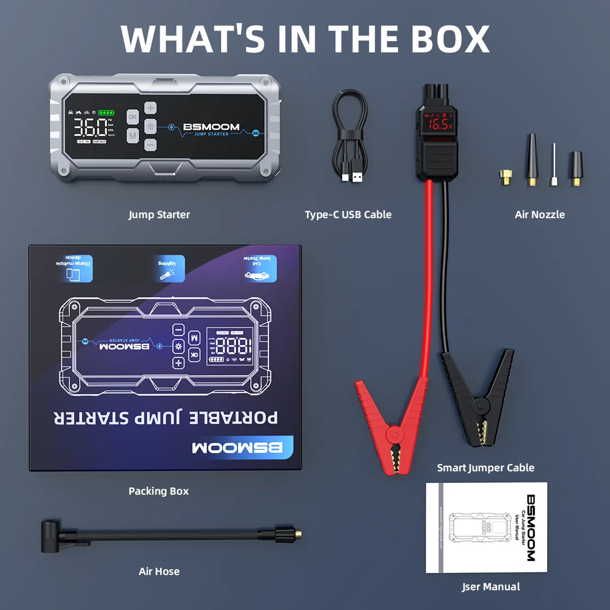 Rozruch samochodowy Kompresor powietrza Power Bank 12V