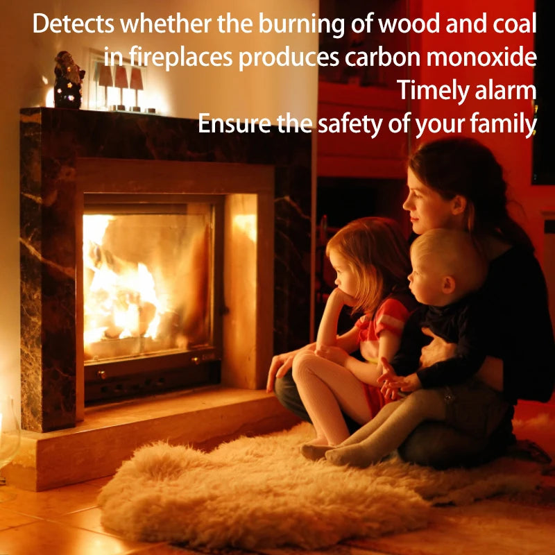 Carbon Monoxide Detector Alarm New Photoelectric Sensor 85dB Sound Warning LCD Digital Display Home Indoor CO Poisoning Siren