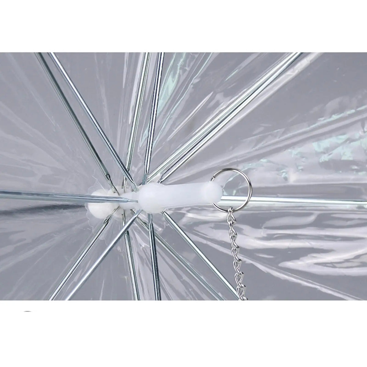 Chapéu de PET transparente com trela ligada