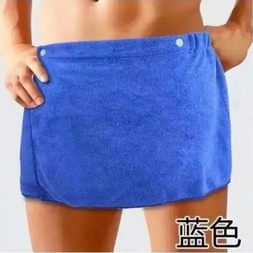Men’s Quick-Dry Bath Towel Skirt for Beach and Swimming