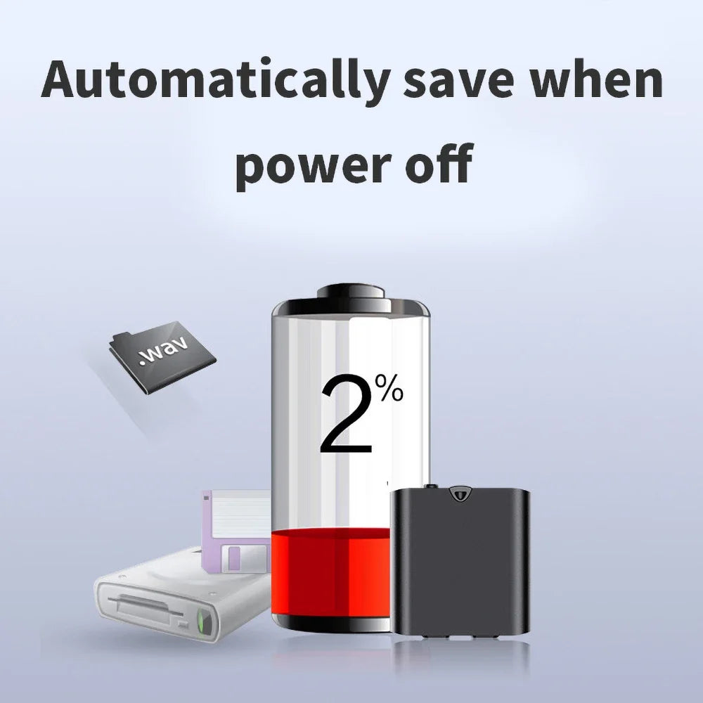Registratore vocale mini magnetico USB Dictaphone