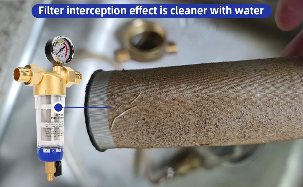 Whole House Spin Down Sediment Water Filter Pre-Filter System