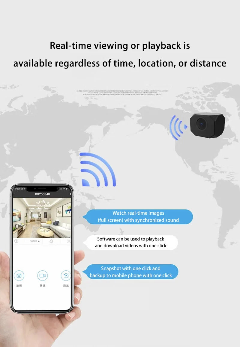 Μίνι κάμερα Wi-Fi με ανίχνευση κίνησης