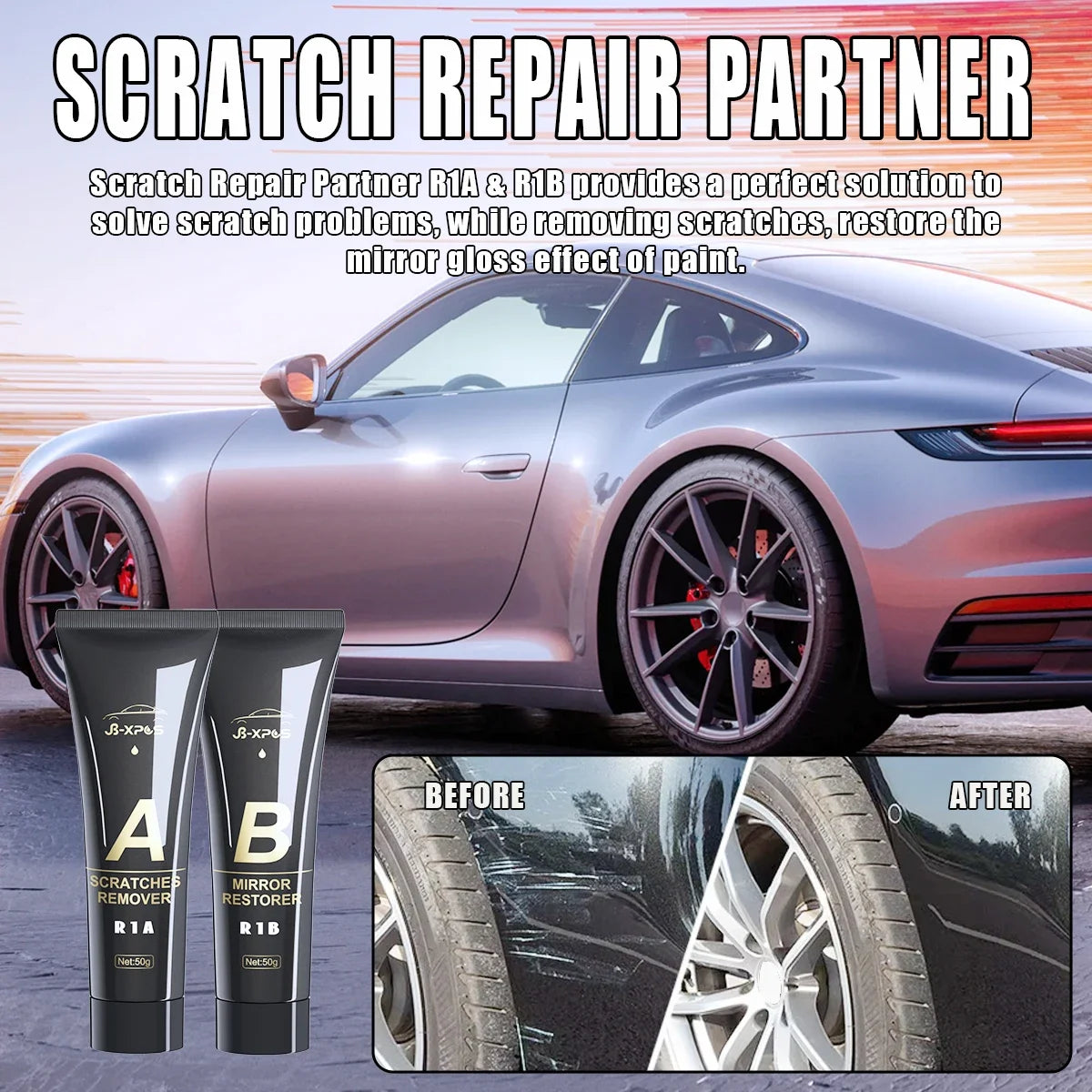 Car Scratch Remover Paint Care Auto Remover Scratches Repair Polishing Auto Body Grinding Compound Anti Scratch Wax Care Set R1