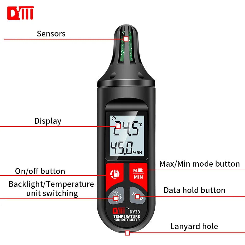 DY33 Handheld Temperature and Humidity Meter