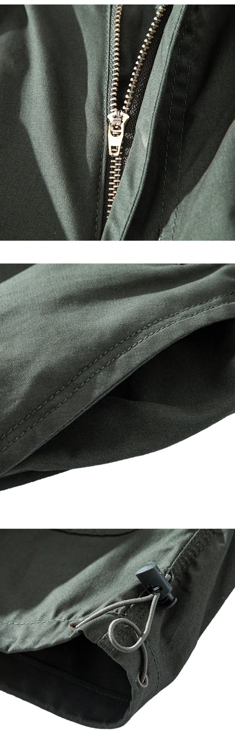 Men's Cotton Cargo Shorts with 7 Pockets, Knee Length