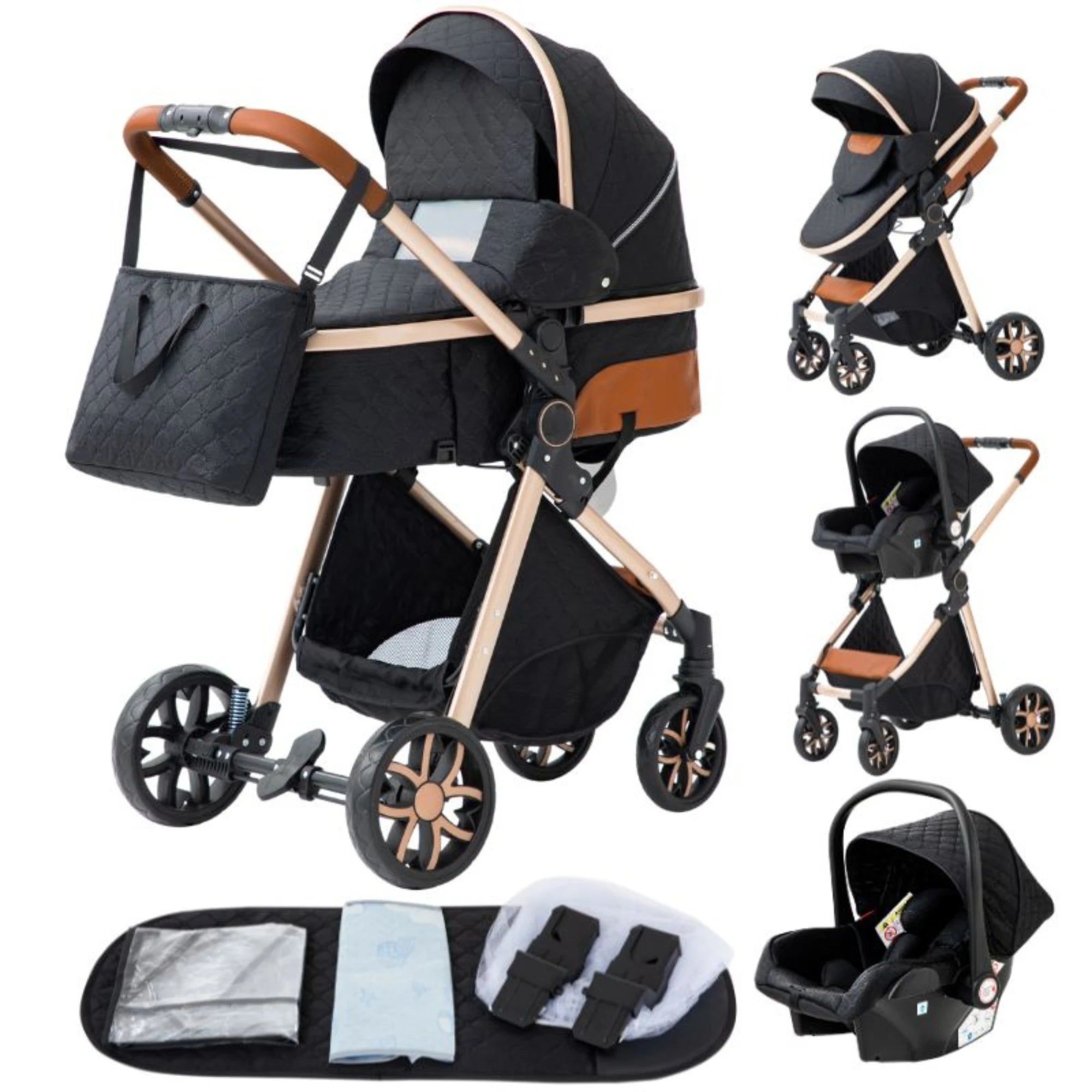 Newest 3‑in‑1 Baby Stroller Portable Travel Carriage