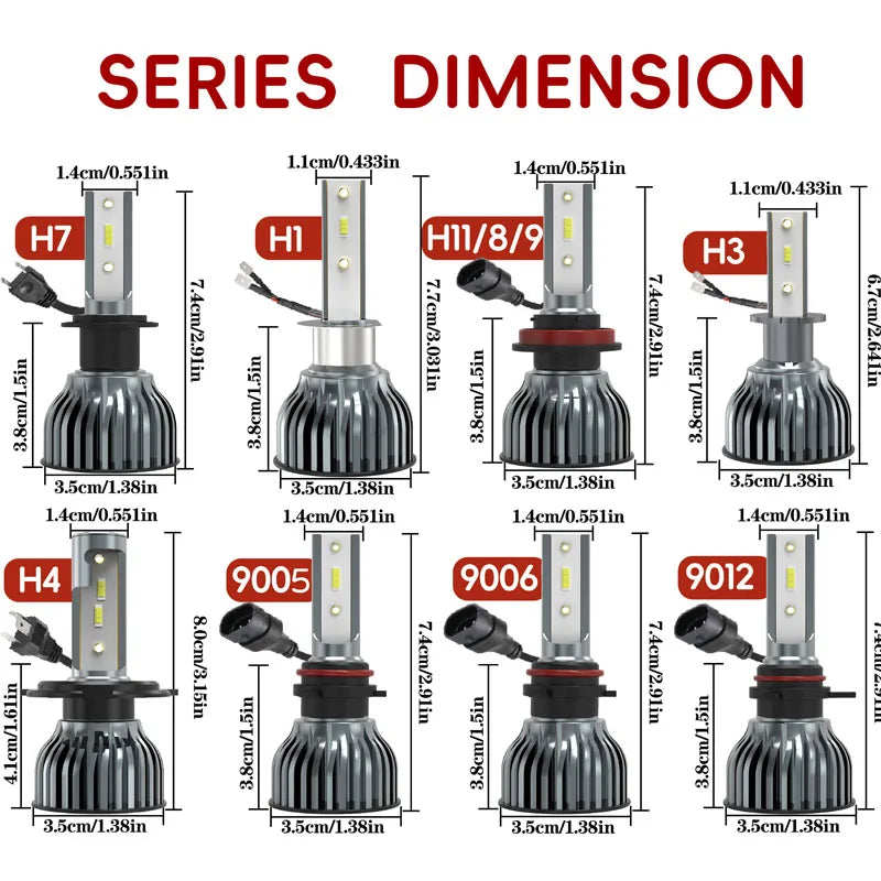 Heyword 22000lm 160W 1860 CSP Chip 3000k/4300k/6000k/8000k Car LED Headlight H4 H7 H1 LED Headlights 9005 H7 H9 H11 fog Light