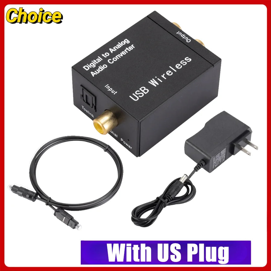 Conversor de áudio ótico e coaxial para RCA