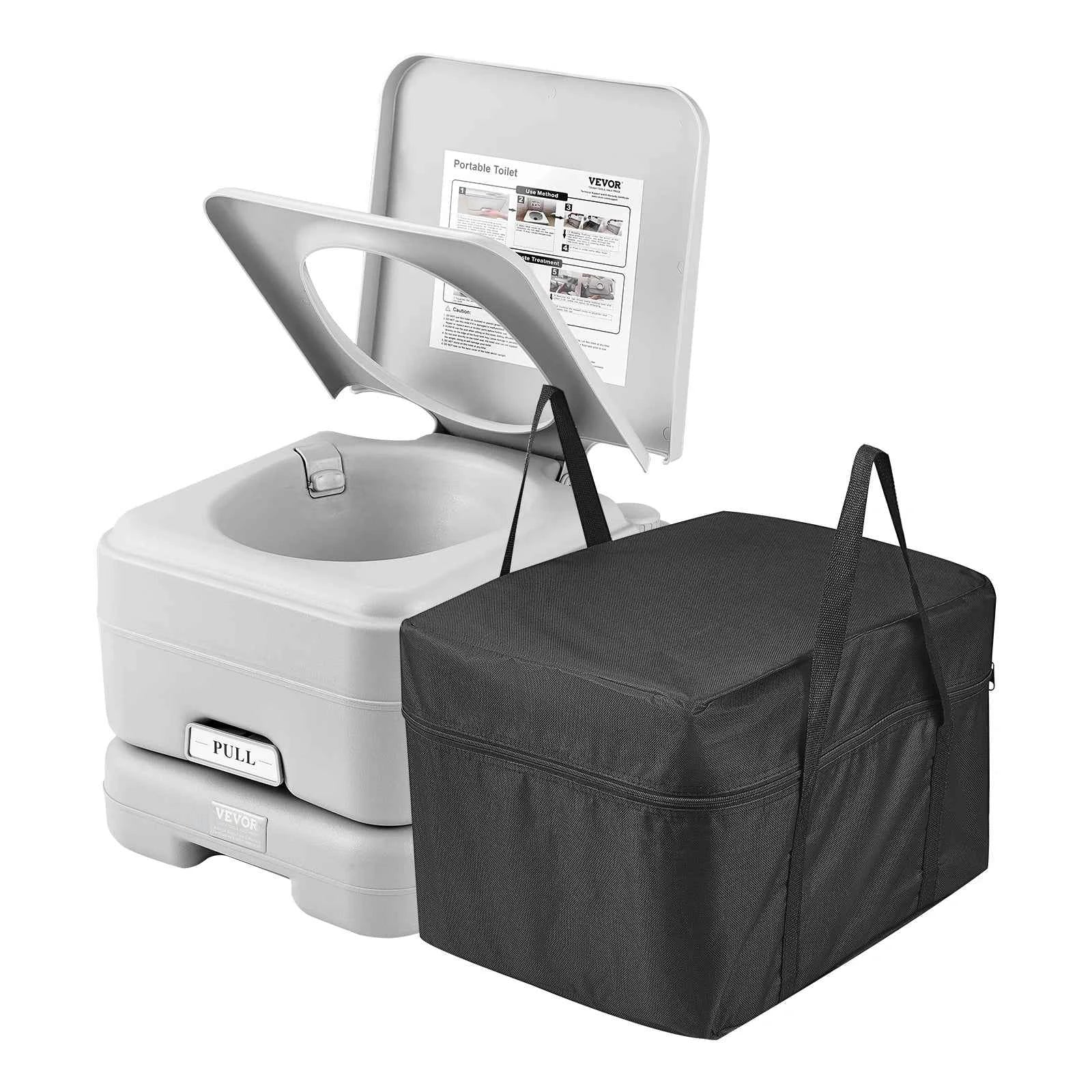 SucceBuy Portable Toilet for Camping Porta Potty Push-Button Pressurized Flush Commode Leak-proof and Odourless Portable Toilet