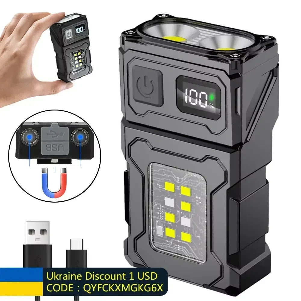 Rechargeable Magnetic LED and COB Work Light