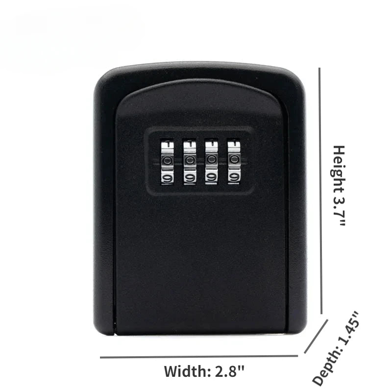 Wall Mounted Key Lock Box with 4 Digit Combination Secure Storage