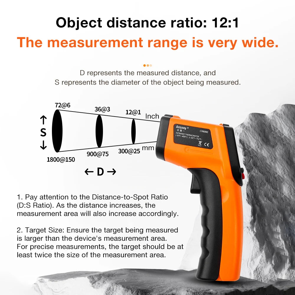 Infrared Surface Thermometer -50 to 400 C