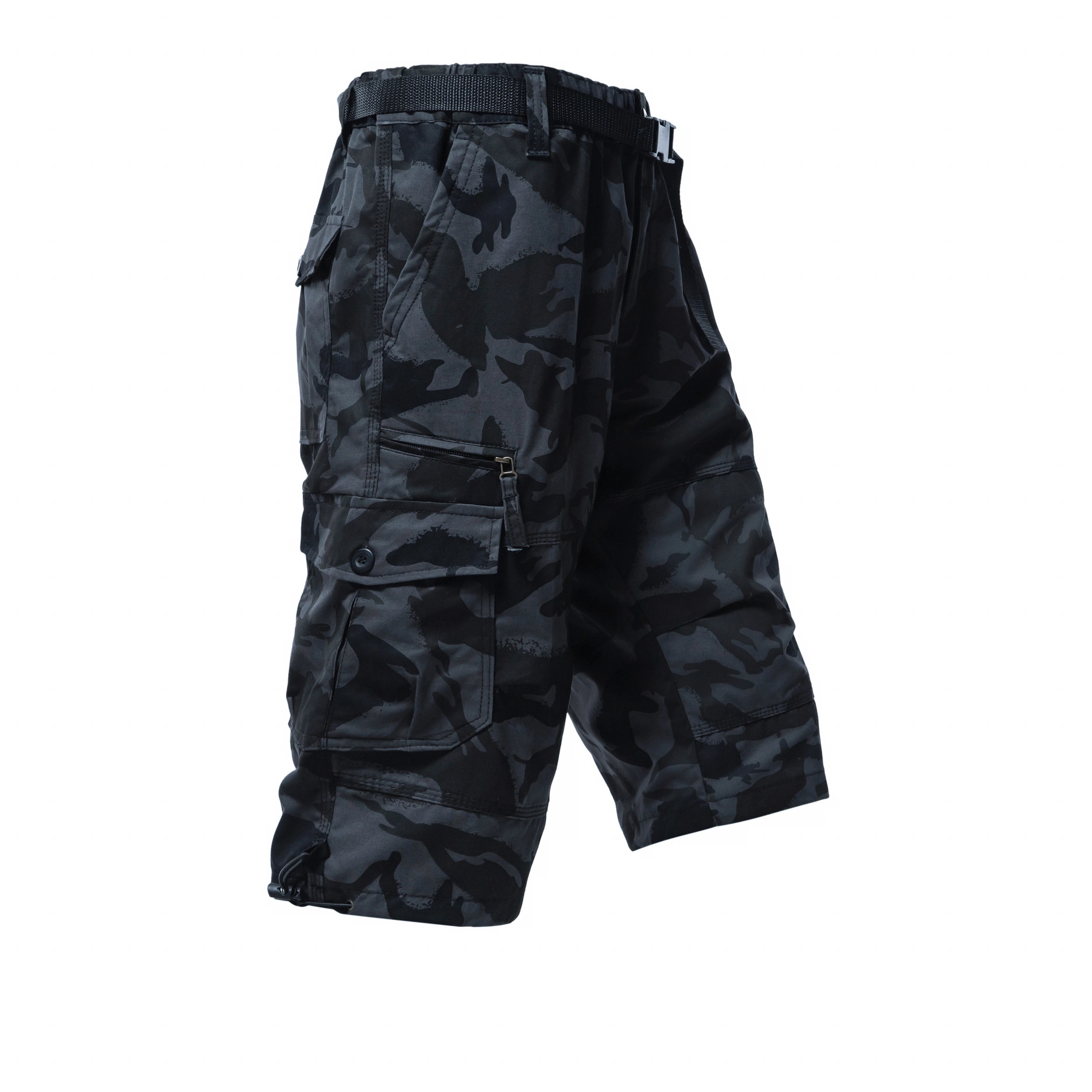 Men’s Cotton Cargo Shorts with 7 Pockets and Loose Fit