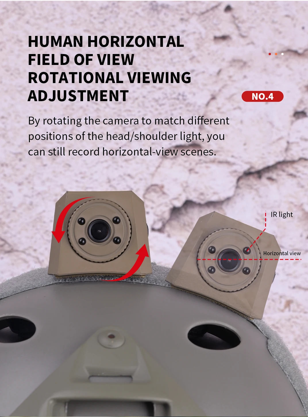 Tactical Helmet Camera with 720P HD Video Recording