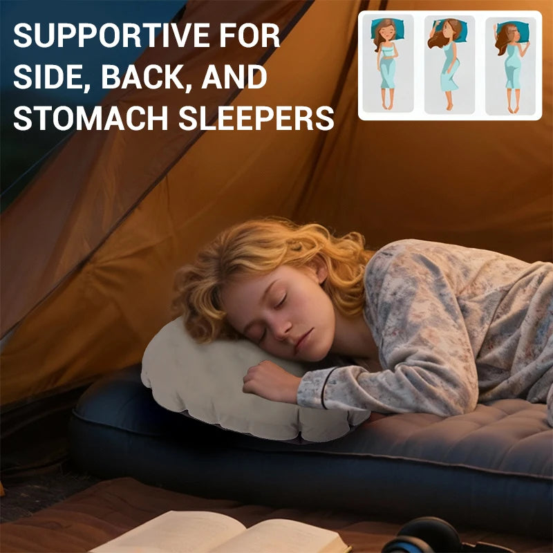 Camping Inflatable Pillow for Neck and Lumbar Support
