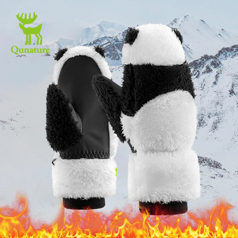 Panda Ski Gloves for Kids & Parents – Warm Winter Grip Gloves