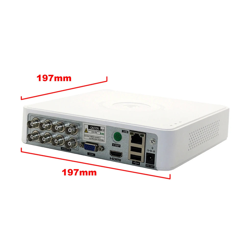 Hybrid DVR CCTV Security 4CH/8 Channels 5M-N Audio Over Coaxial for 5MP 12.5Fps 1080P 720P TVI CVI CVBS Camera 5MP IP Onvif Cam
