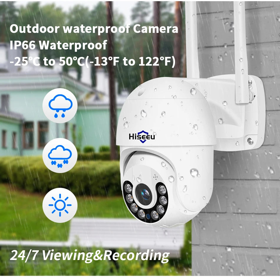 1080P HD Smart WiFi PTZ Security Camera with Human Detection, Auto Tracking, 5x Digital Zoom