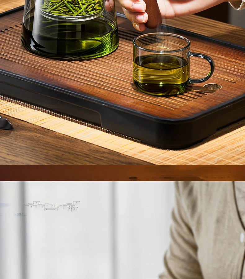 Tea Ceremony Culture Large Capacity Dividing Teacup Removable Glass Inner Tank Home Tea Water Separation Filter Teacup