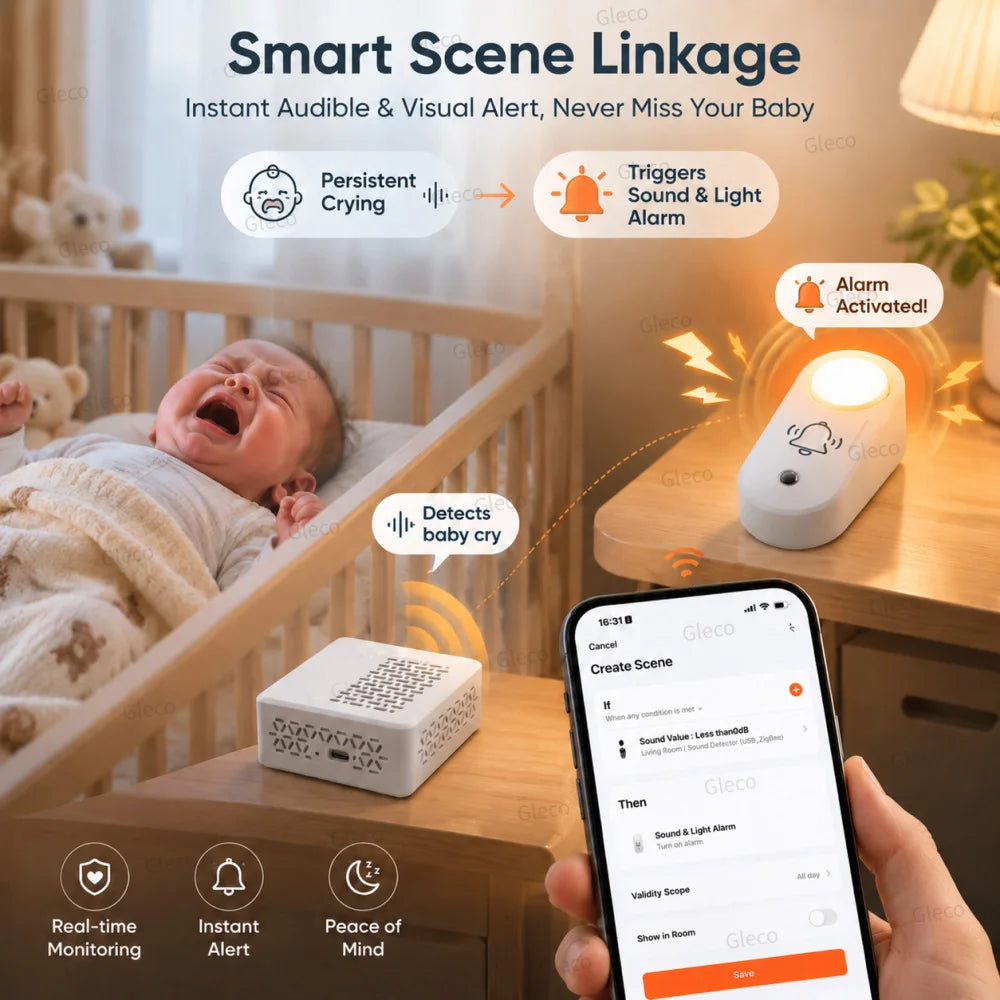 Capteur de Niveau Sonore Tuya avec Options WiFi ou Zigbee