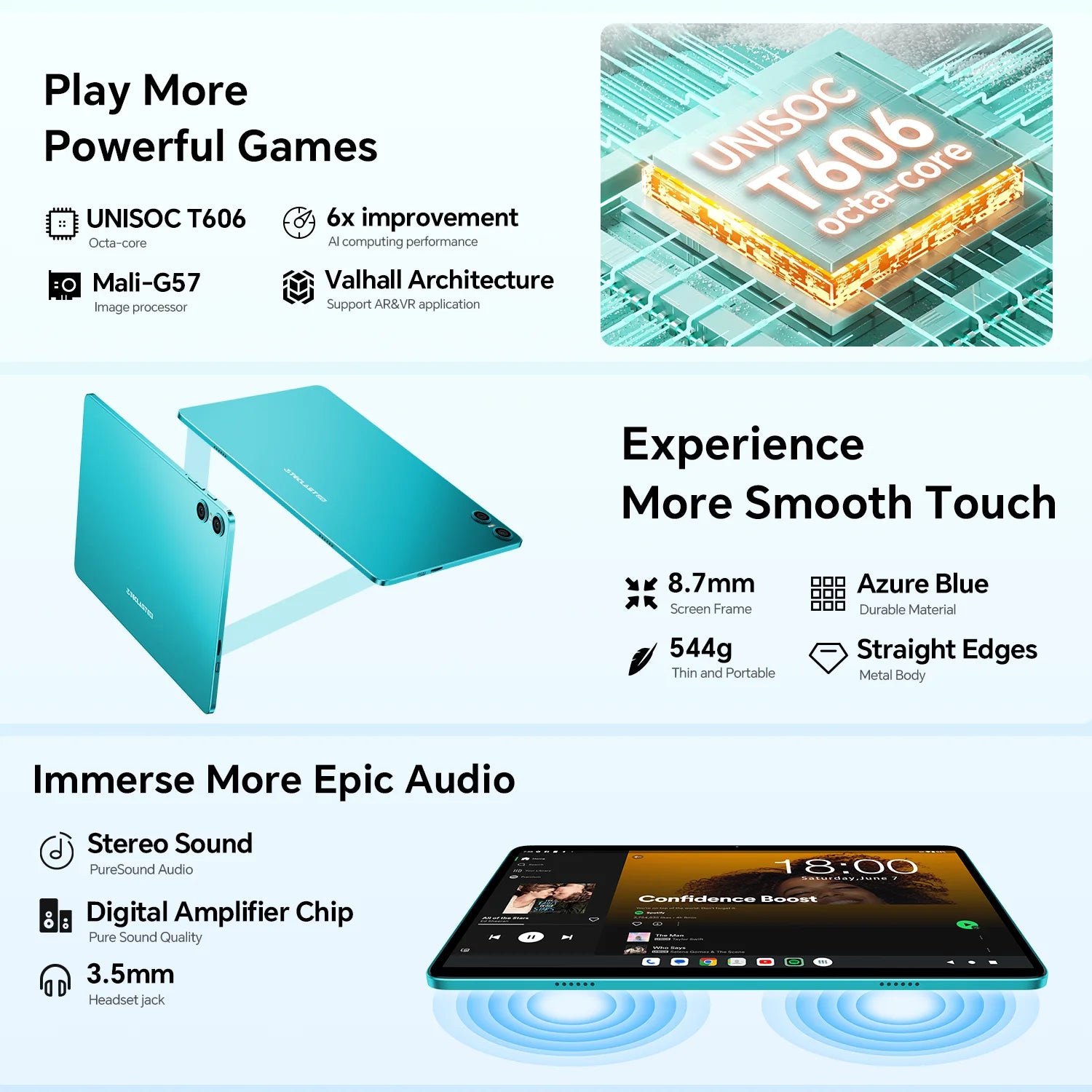 Teclast P30 Tablet Android 14 con Display IPS da 10,1"