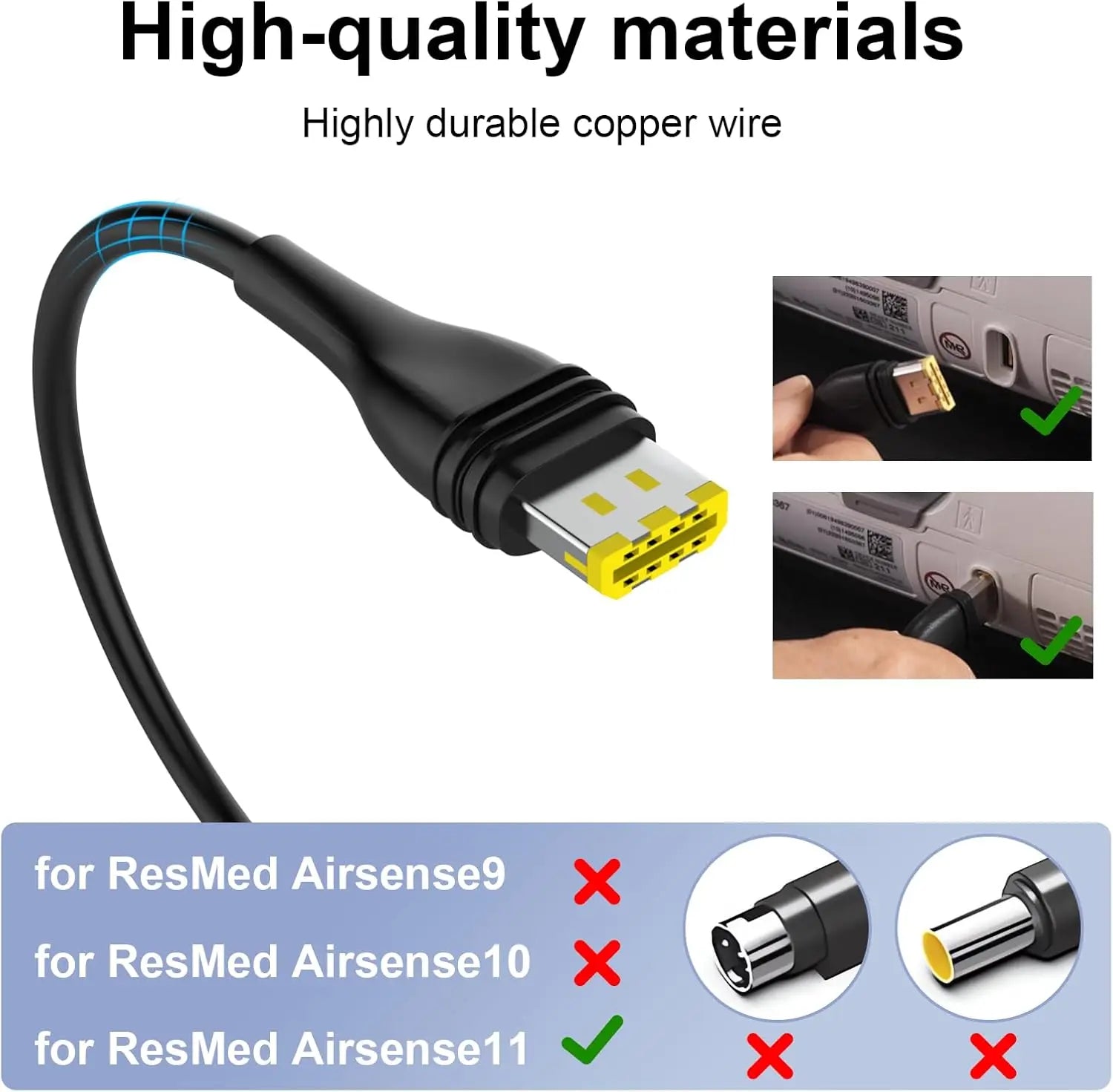За Resmed AirSense 10/11 DC конвертор, DC адаптер 12V-24V автомобилно зарядно за захранвания AirSense 11/10 65W ResMed AirSense