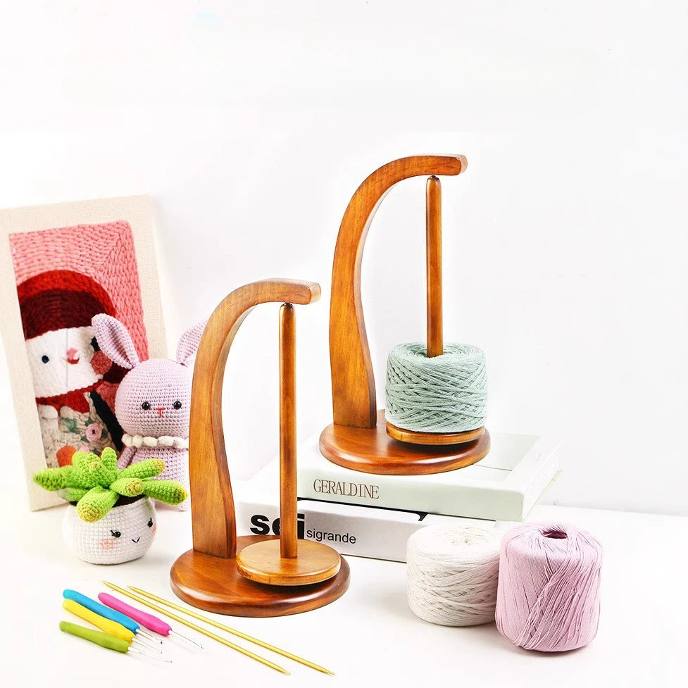 Wooden Magnetic Rotating Yarn Holder
