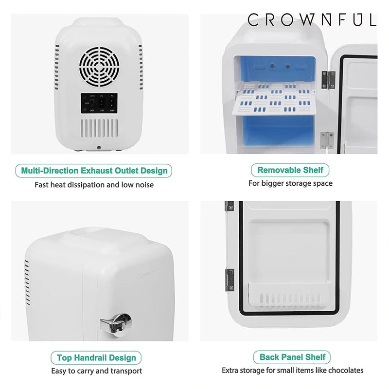 4L Mini Fridge Cooler & Warmer for Beauty, Home, and Travel
