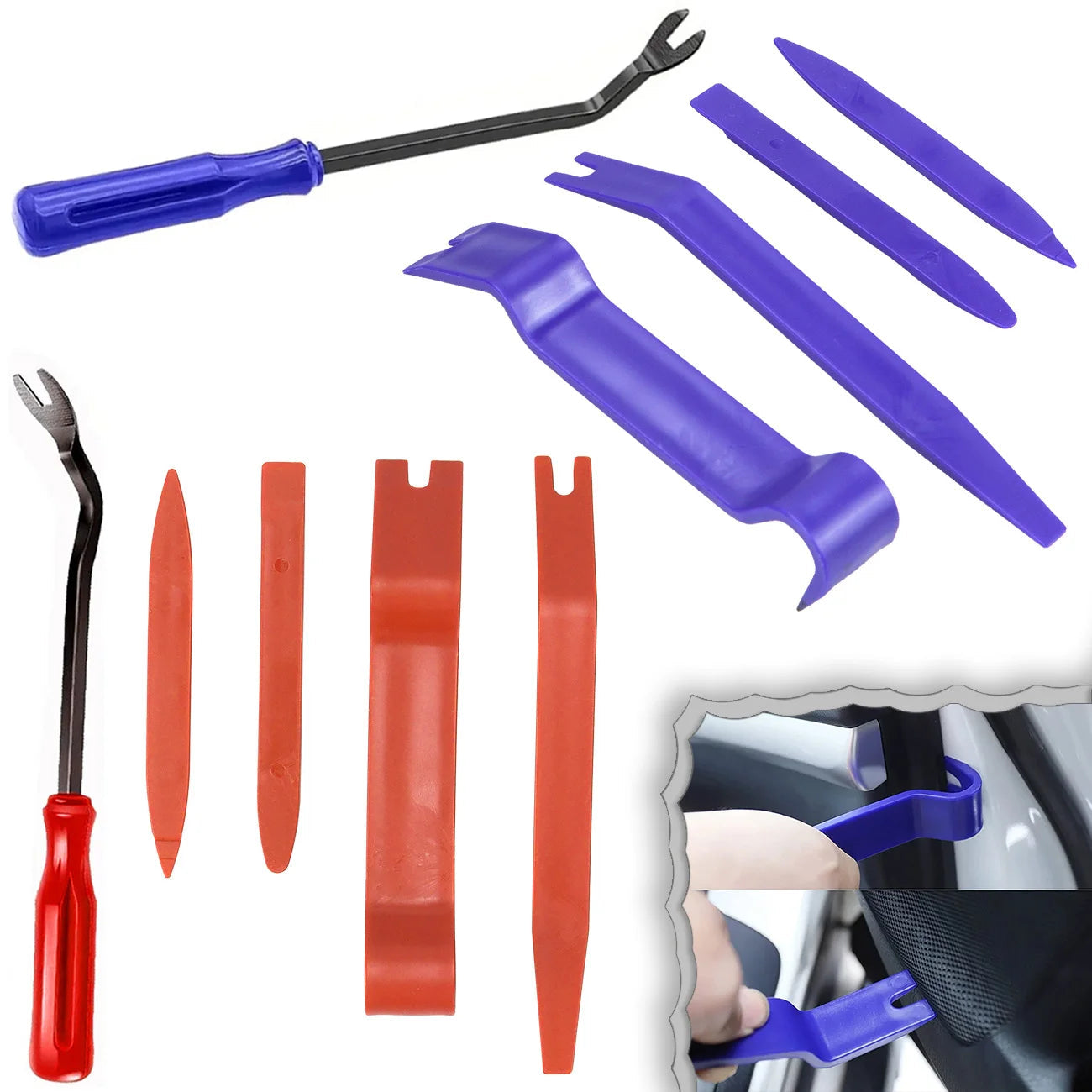 Auto Trim Removal Tool Kit Scratch Pry Plastic Tool Car Door Clip Panel Audio Dashboard Blades Dismantle Interior Repairing