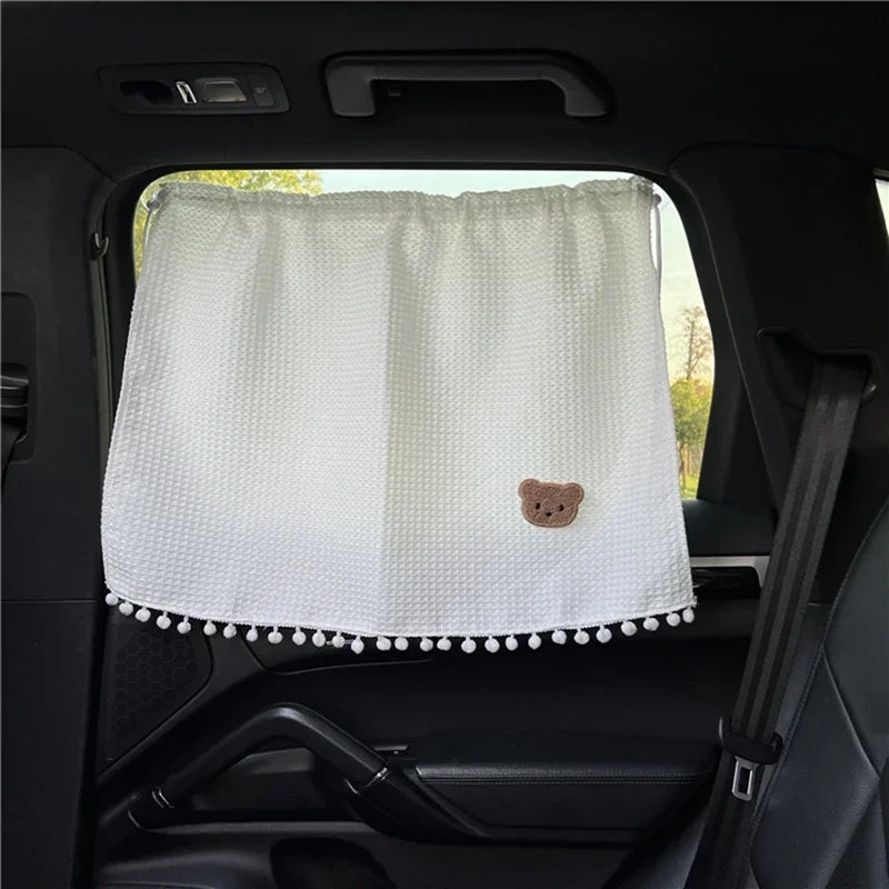 Universal Suction Cup Cartoon Flower Car Window Sunshade