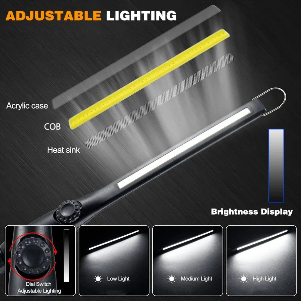 Rechargeable COB Work Light with Magnetic Base