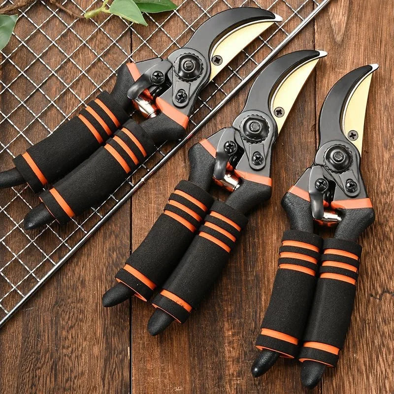 Steel Garden Pruning Shears with Cushioned Handles