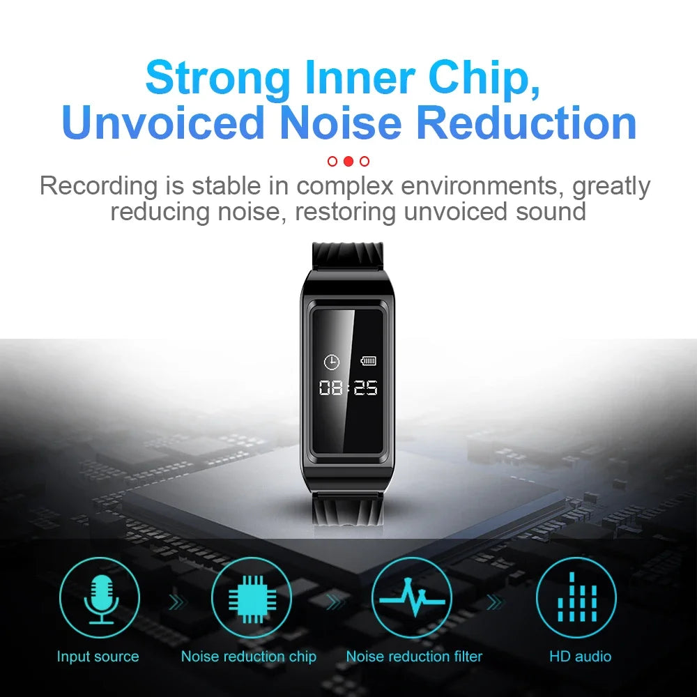 8-256GB Video Mini Camera Watch Audio Voice Recorder Bracelet USB Flash Driver Dictaphone Noise Reduce Sound Recording Wristband