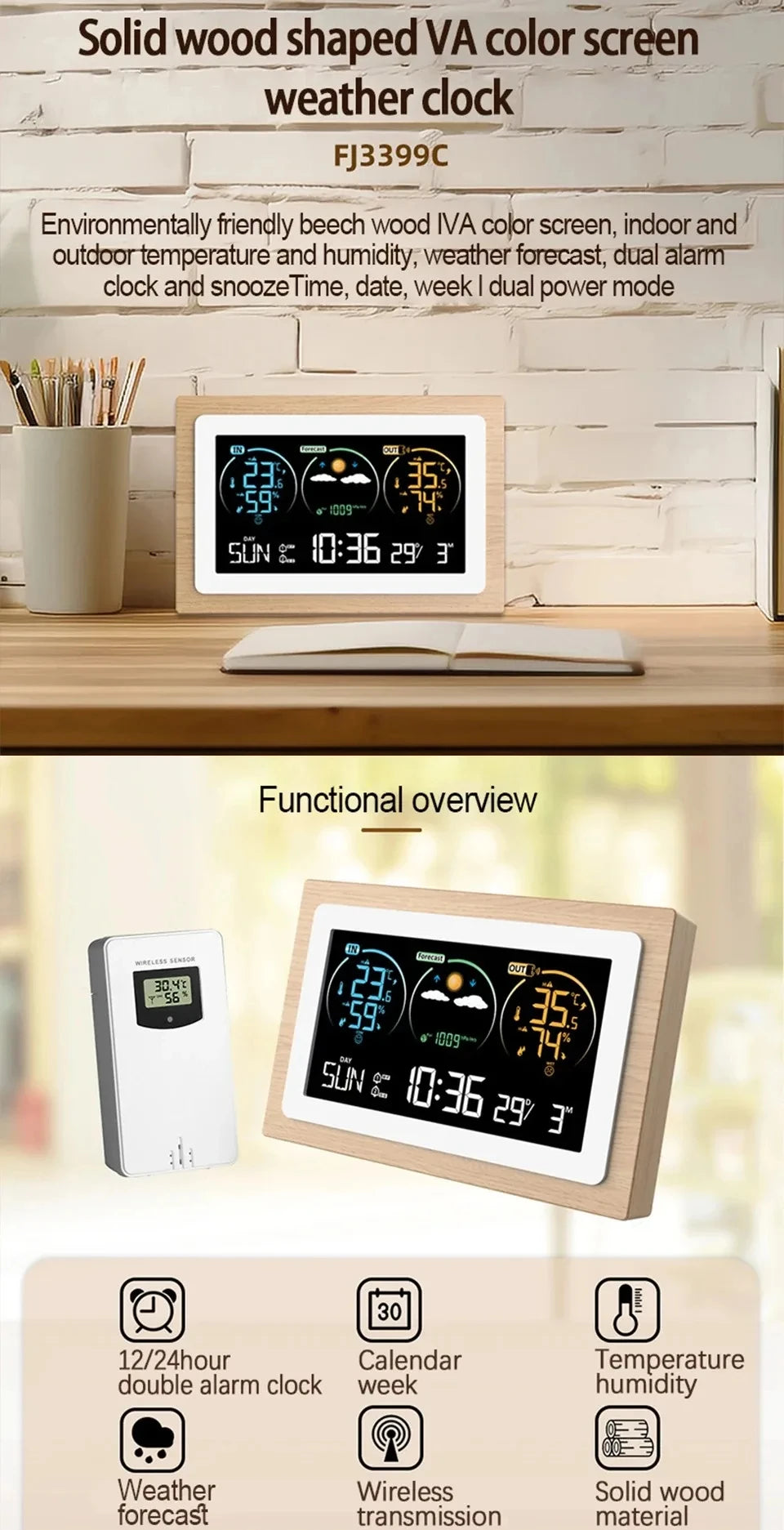 Digital Weather Station and Alarm Clock - Options