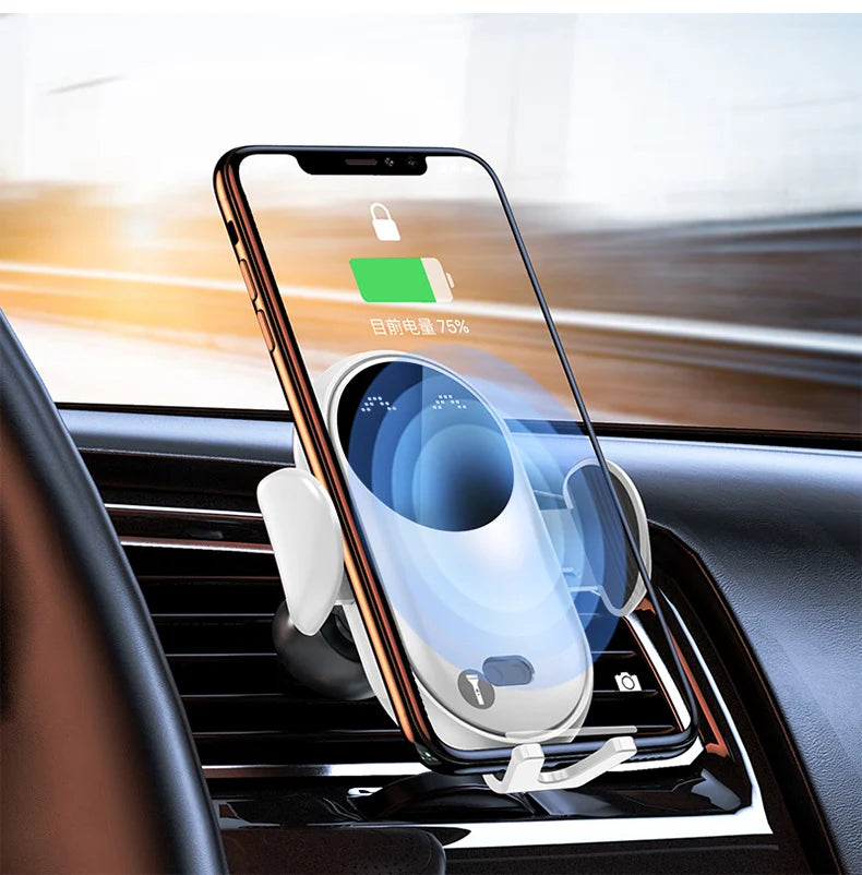 Wireless Car Charging Holder with Automatic Clamps